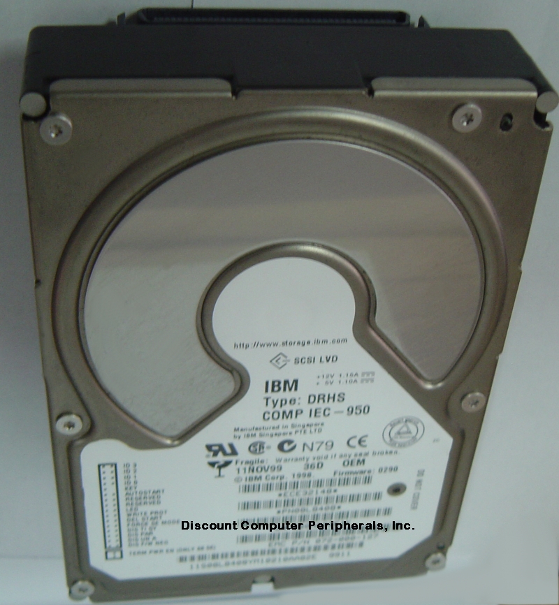 IBM DRHS-36D - 36.95GB 7200 RPM SCSI SCA 80PIN EMC VERSION