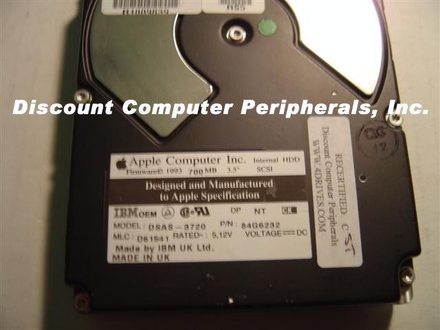 IBM DSAS-3720 - 720MB 3.5IN 3H SCSI 50PIN 4500 RPM