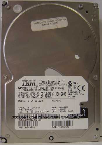 IBM DTLA-305020 - 20GB 5400RPM ATA-100 IDE 3.5IN LP - Call or Em