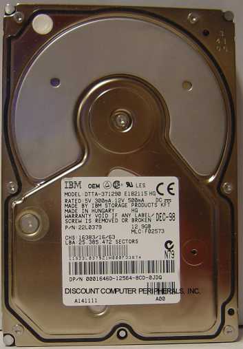 IBM DTTA-371290 - 12.9GB 7200RPM ATA-33 IDE 3.5IN