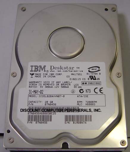 IBM IC35L020AVVN07-0 - 20GB 7200RPM ATA-100 3.5 LP IDE - Call or