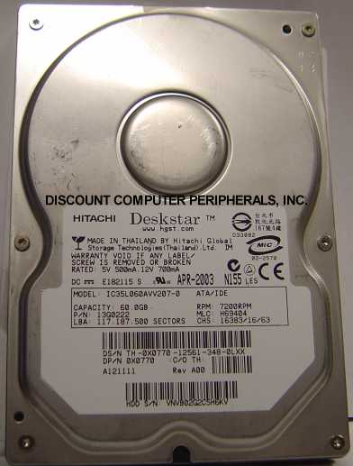 IBM IC35L060AVV207-0 - 60GB 7200 RPM ATA-100 3.5 IDE - Call or E
