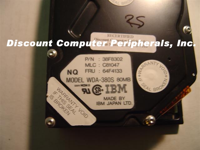IBM WDA-380S - 80MB 3.5IN HH IDE - Call or Email for Quote.