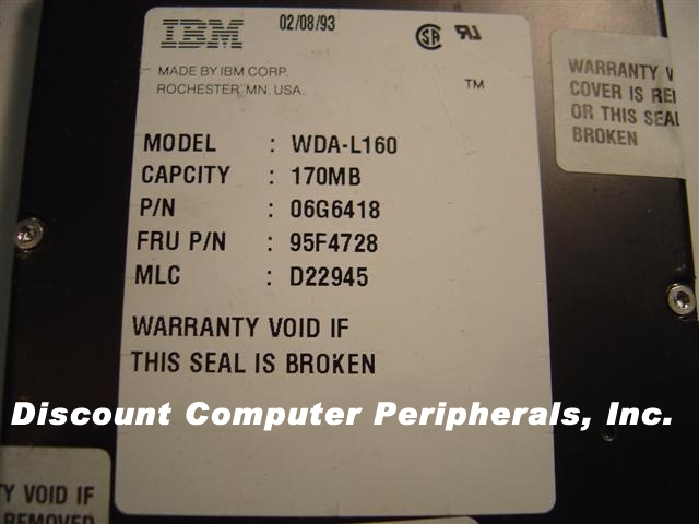 IBM WDA-L160 - 170MB 3.5IN 3H IDE
