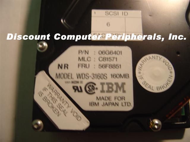 IBM WDS-3160S - 160MB 3.5IN SCSI 50PIN