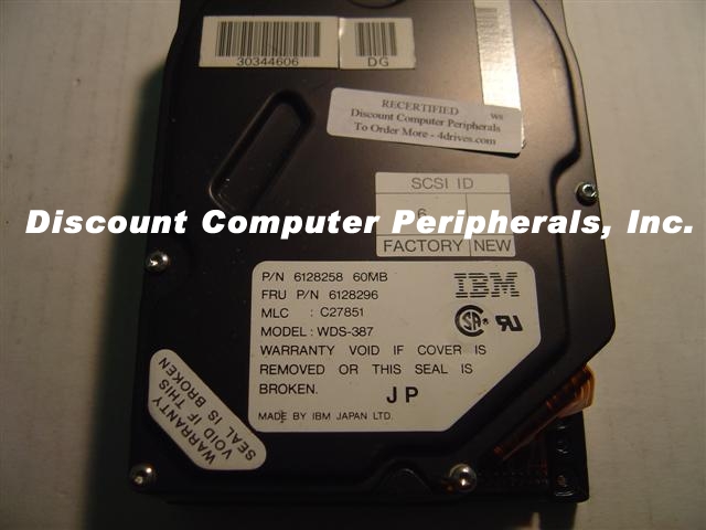 IBM WDS-387 - 60MB 3.5 HH SCSI 50 PIN - Call or Email for Quote.