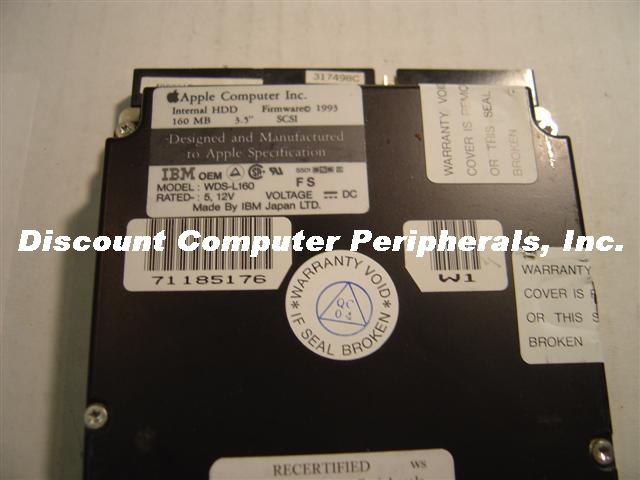 IBM WDSL160 - 160MB 3.5IN 3H SCSI 50PIN - Call or Email for Quot