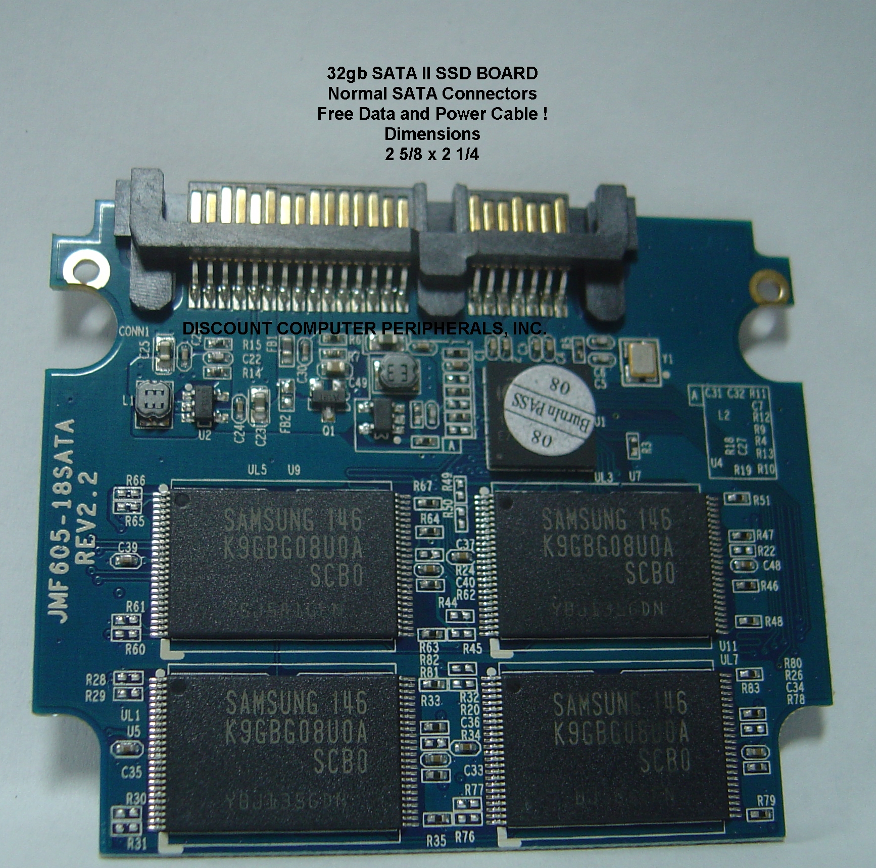 JMICRON JMF605-18SATA - 32GB SSD SATA II HALF SIZE 1.8IN Board -