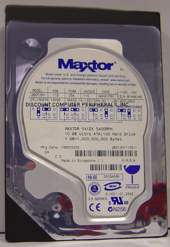 MAXTOR 2B010H1 - 10GB 5400RPM ATA-100 3.5IN IDE - Call or Email
