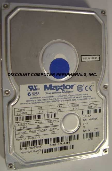 MAXTOR 30768H1 - 7.6GB 5400RPM ATA-100 IDE 3.5 - Call or Email f