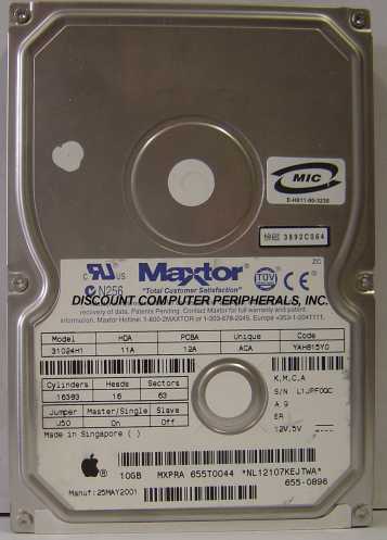 MAXTOR 31024H1 - 10.2GB 5400RPM ATA-100 3.5in IDE - Call or Emai