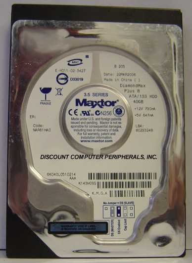 MAXTOR 6K040L0 - 40GB ATA-133 7200RPM 3.5 LP IDE - Call or Email