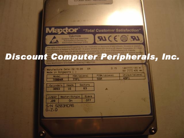 MAXTOR 72004A - 2.1GB IDE HD 3.5IN - Call or Email for Quote.