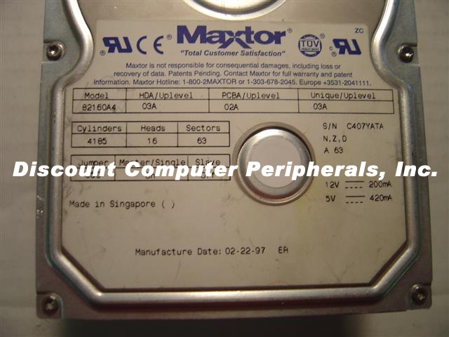 MAXTOR 82160A4 - 2.1GB 3.5 IDE 3H