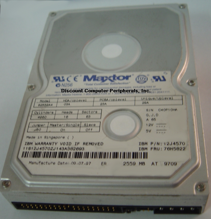 MAXTOR 82559A4 - 2.5GB IDE 3.5
