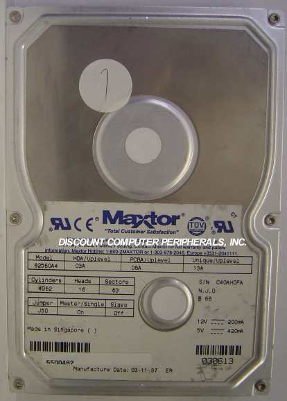 MAXTOR 82560A4 - 2.5GB 3.5in IDE DR - Call or Email for Quote.