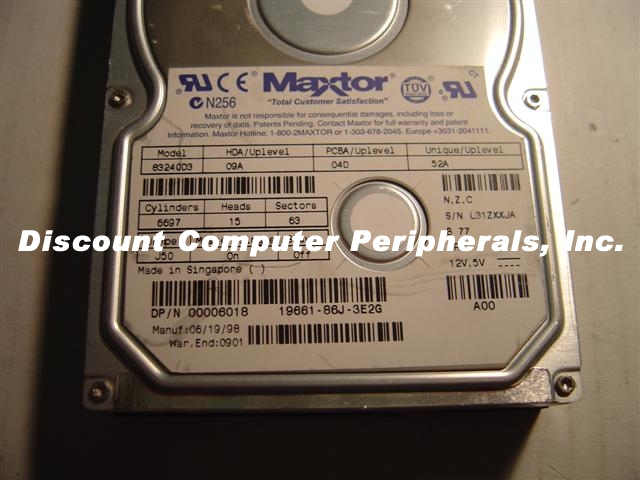 MAXTOR 83240D3 - 3.2GB 3.5IN 3H IDE - Call or Email for Quote.