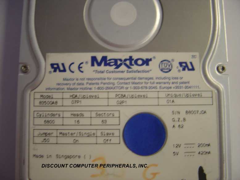 MAXTOR 83500A8 - 3.5GB 3.5IN 3H IDE