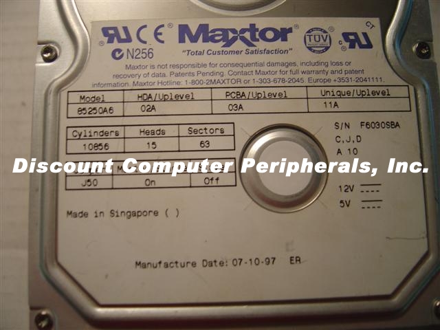 MAXTOR 85250A6 - 5.2GB 3.5IN 3H IDE