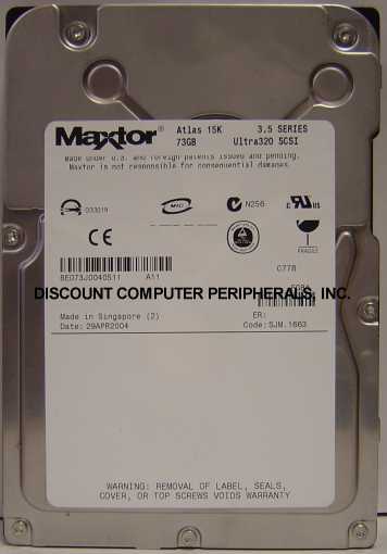 MAXTOR 8E073J0 - 73GB 15K RPM U320 SCSI SCA 80PIN - Call or Emai