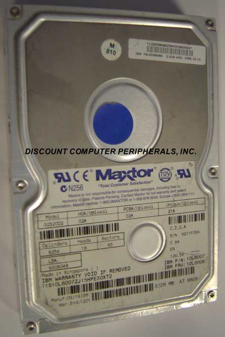 MAXTOR 90320D2 - 3.2GB 5400RPM ATA-33 3.5 3H IDE