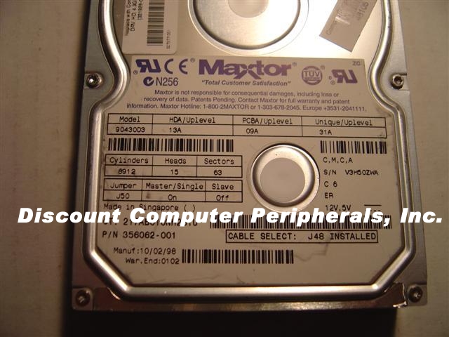 MAXTOR 90430D3 - 4.3GB 5400RPM ATA-33 3.5in IDE - Call or Email