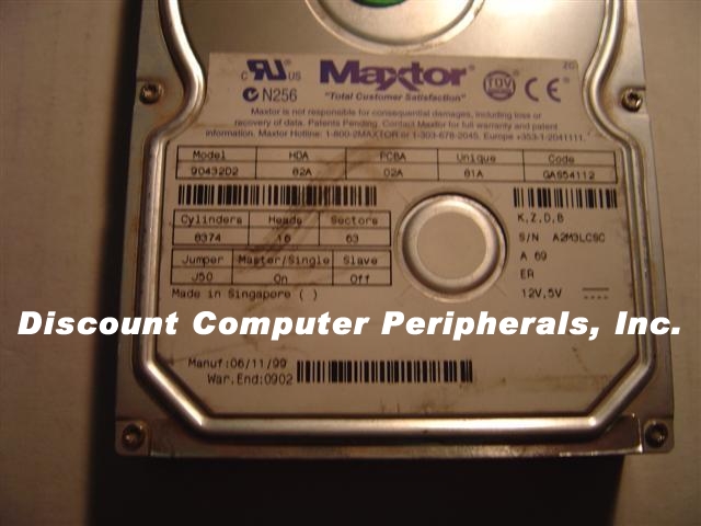 MAXTOR 90432D2 - 4.3GB 3.5LP IDE - Call or Email for Quote.