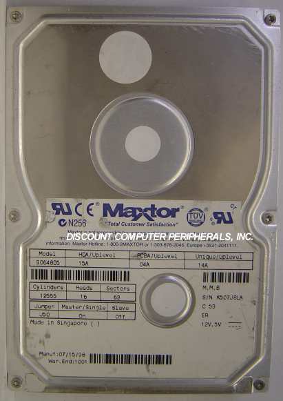 MAXTOR 90648D5 - 6.4GB 5400RPM ATA-33 3.5 3H IDE