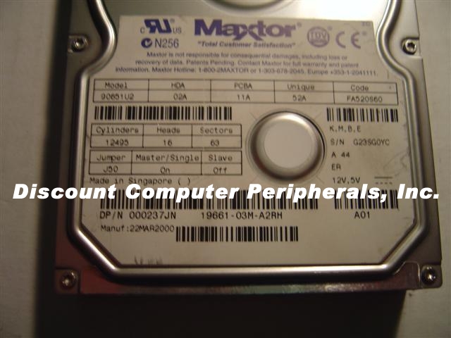 MAXTOR 90651U2 - 6.5GB 3.5 IDE LP - Call or Email for Quote.