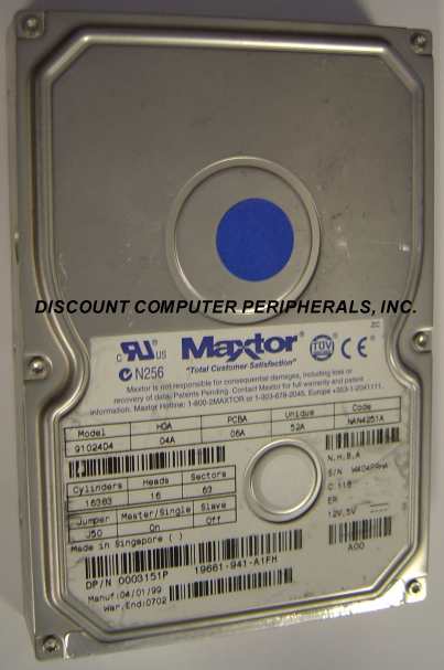 MAXTOR 91024D4 - 10.2GB 3.5in IDE