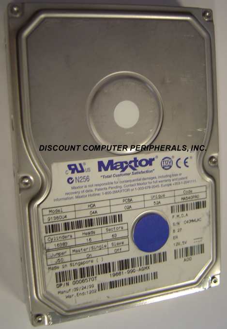 MAXTOR 91360U4 - 13.6GB 3.5 IDE - Call or Email for Quote.