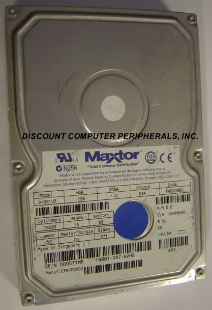 MAXTOR 91361U3 - 13.6GB 5400RPM ATA-66 IDE 3.5 3H - Call or Emai