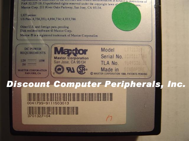 MAXTOR LXT213SY - 213MB SCSI 50PIN 3.5HH - Call or Email for Quo