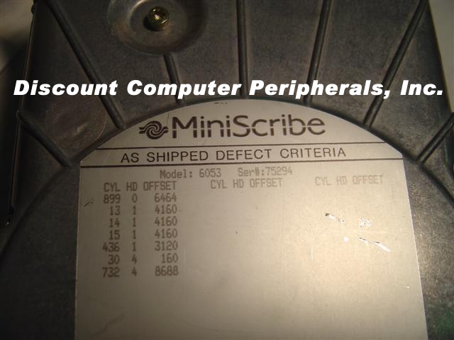 MINISCRIBE 6053 - 45MB MFM FH DR - Call or Email for Quote.