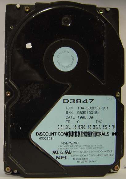 NEC D3847 - 1.6GB 3.5IN LP SCSI 50 PIN 134-506656-301 - Call or