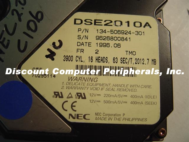 NEC DSE2010A - 2GB 3.5IN 3H IDE - Call or Email for Quote.