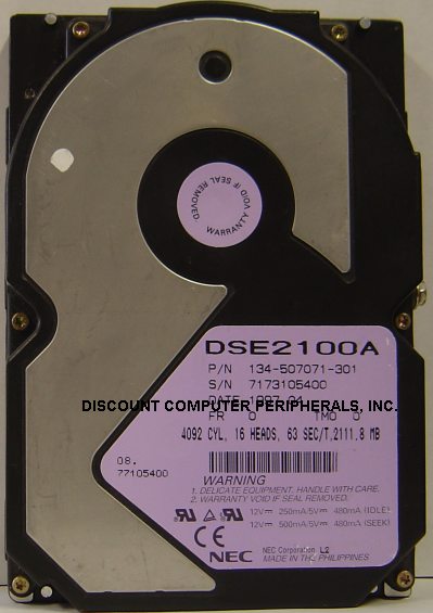 NEC DSE2100A - 2.1GB 3.5IN 3H IDE 134-507071-301 - Call or Email