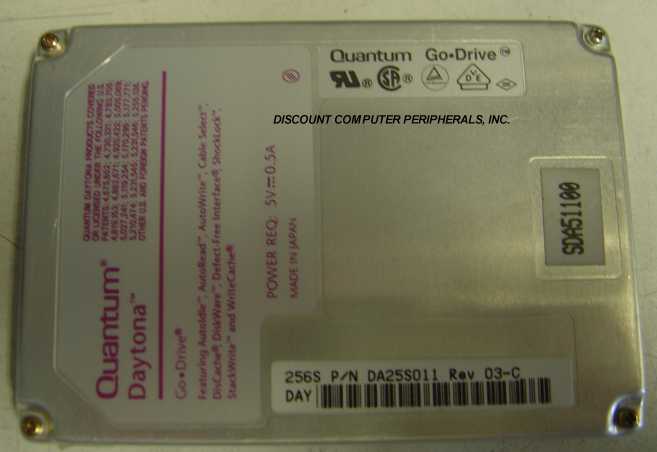 QUANTUM DAY256S - 256MB 2.5 SCSI SLP 4500 RPM DAYTONA - Call or