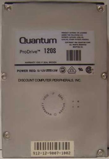 QUANTUM PRO120S - 120MB 3.5 SCSI HH PRODRIVE 120S 912-12-9007-10