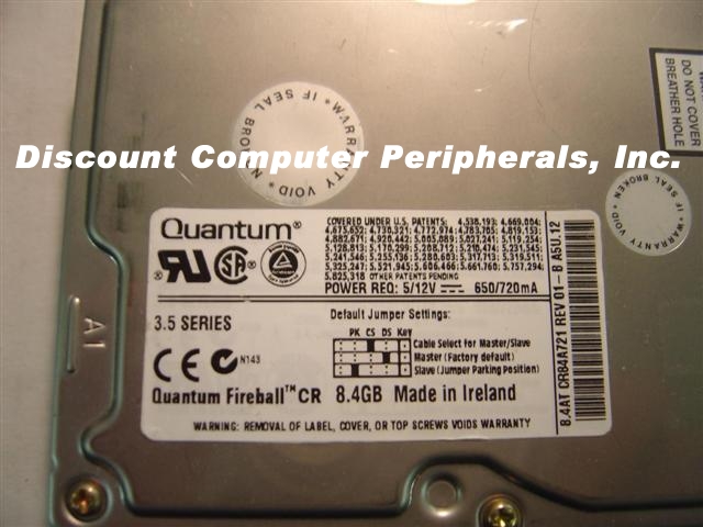 QUANTUM QM308400CR-A - 8.4GB 3.5 IDE LP FIREBALL CR CR84A
