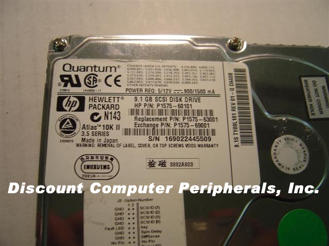 QUANTUM QM309100TY-LW - 9.1GB 10K RPM 3.5 SCSI WIDE LP TY09L - C