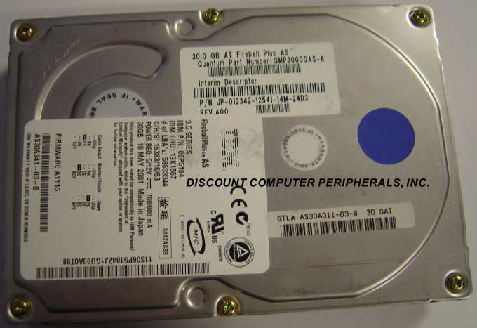 QUANTUM QMP30000AS-A - 30GB 3.5 IDE LP 7200 RPM FIREBALL PLUS AS