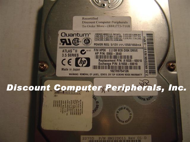 QUANTUM XP32275WD - 2.276GB 3.5 SCSI WIDE DIFF LP 7200 RPM ATLAS