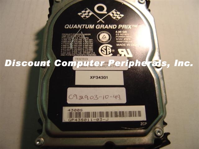 QUANTUM XP34301 - 4.306GB 3.5 SCSI HH 50 PIN - Call or Email for