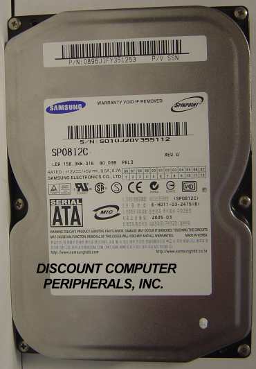 SAMSUNG SP0812C - 80GB 7200RPM SATA-150  3.5IN - Call or Email f
