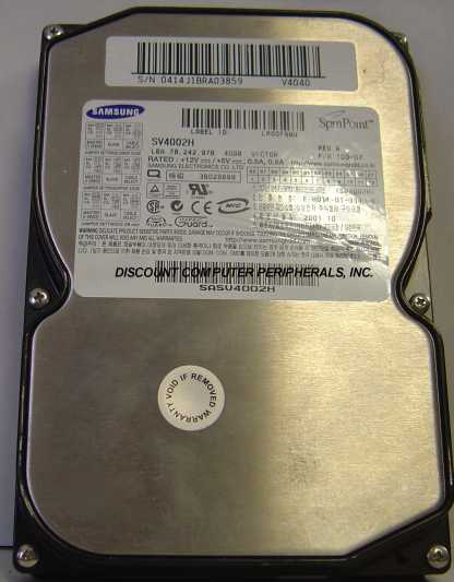 SAMSUNG SV4002H - 40GB 5400RPM ATA-100 3.5IN LP IDE - Call or Em