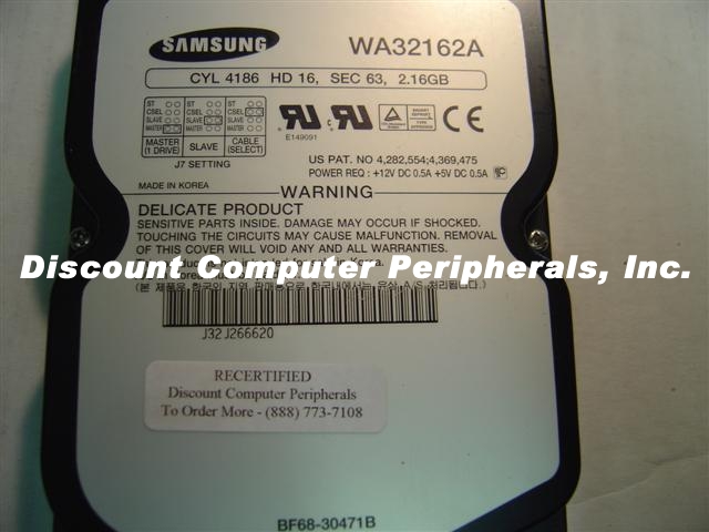 SAMSUNG WA32162A - 2.1GB 3.5IN 3H IDE - Call or Email for Quote.