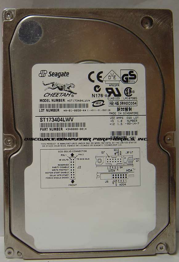 SEAGATE ST173404LWV - 73.4GB 3.5IN SCSI U160 68PIN 10K RPM HH -