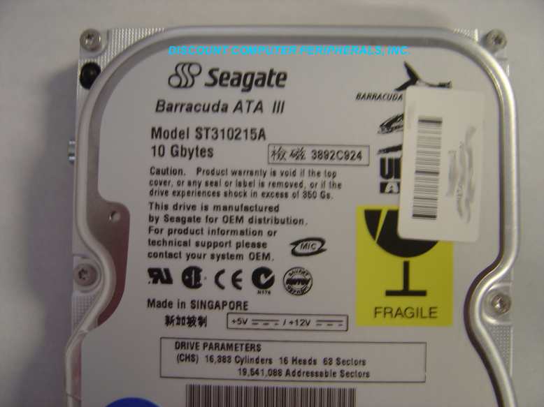 SEAGATE ST310215A - 10.2GB 7200RPM ATA-100 3.5IN IDE