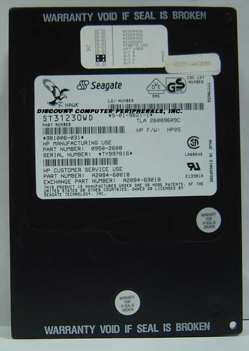 SEAGATE ST31230WD - 1GB SCSI 3.5in 68PIN WIDE DIFFERENTIAL - Cal
